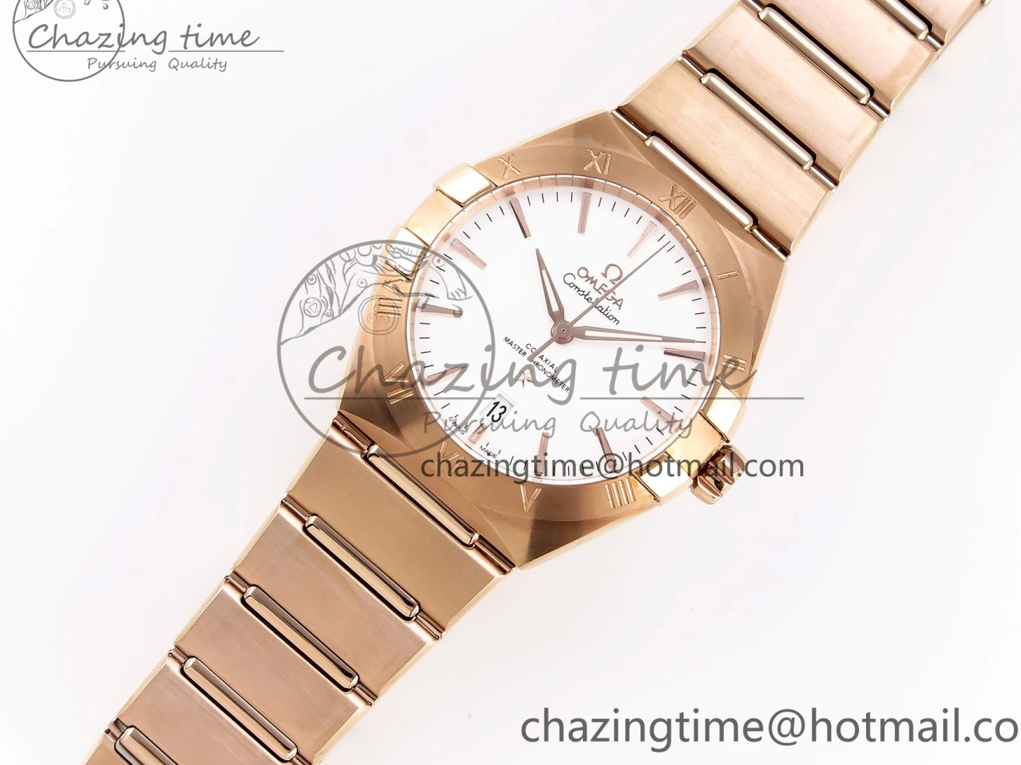 0202 DailyWear Constellation 39mm RG ASWF 1:1 Best Edition White Dial on RG Bracelet A 7781